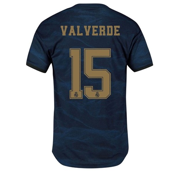 Camiseta Real Madrid NO.15 Valverde 2ª 2019-2020 Azul